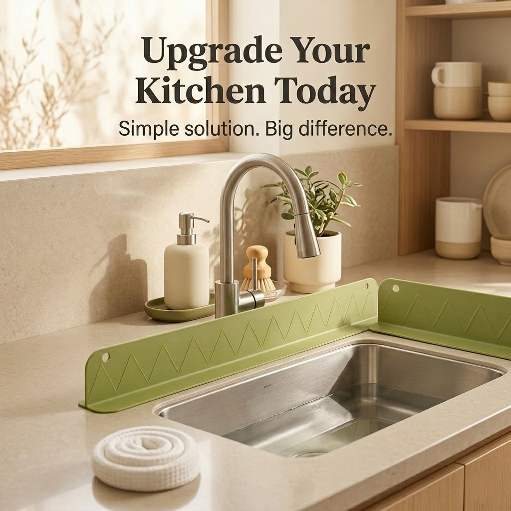 Silicone Sink Splash Guard – Waterproof Counter Protector for Mess-Free Kitchen